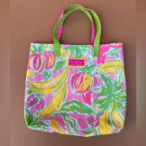 Lilly Pulitzer for Estée Lauder Pink and Green Tote